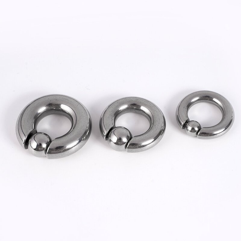 Wholesale titanium G23 titanium Captive Bead Ring PIERC Hinged Segment Hoop  Earrings Nose Ring Big guage Prince Albert Piercing Jewelry