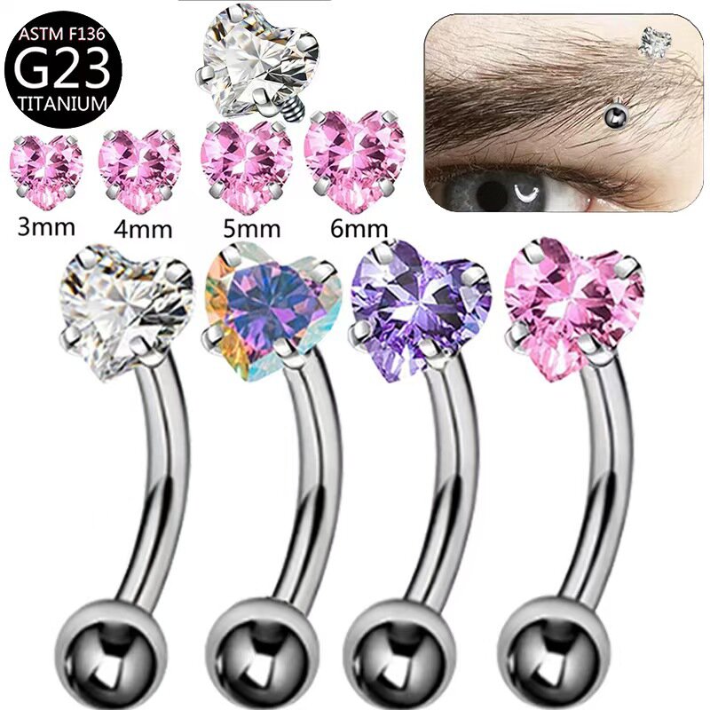 Wholesale titanium F136 Ti Internal Threaded 16g Rook Earring/Barbell Earring/Eyebrow Ring Belly Button Ring/Rook Snug Body Piercing Jewelry