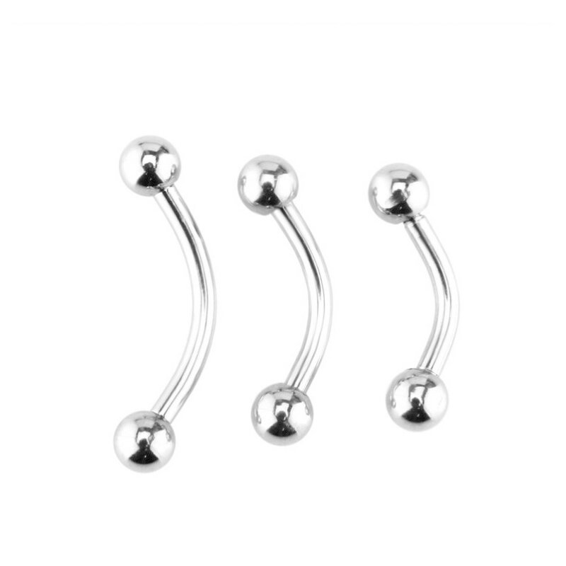 Wholesale 316L Piercing Stainless Steel Eyebrow Piercing Externally Threaded Eyebrow Banana Ring Piercing Body Jewelry
