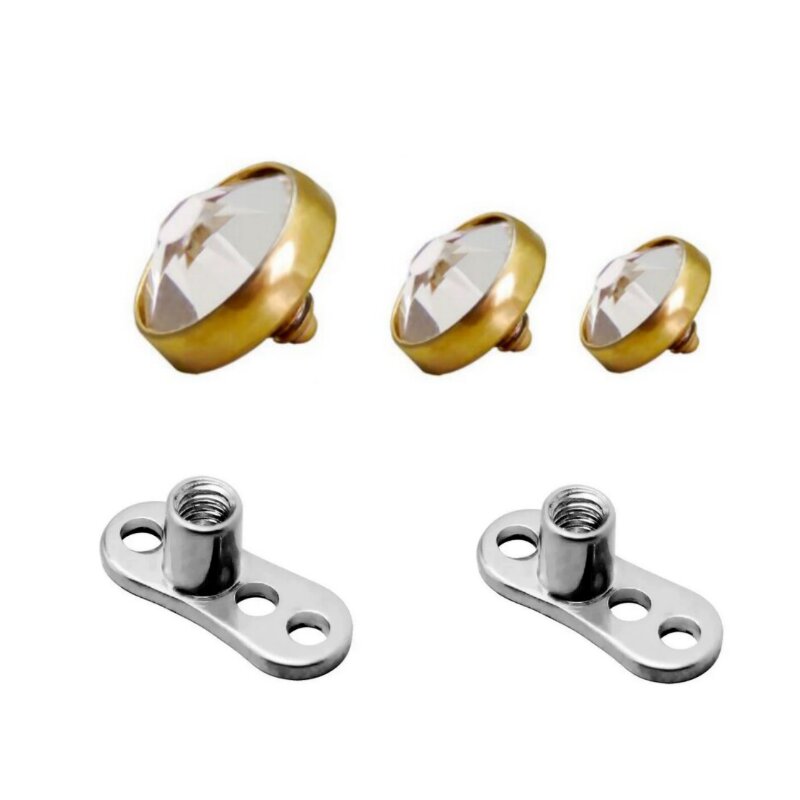 Wholesale 316L Stainless Steel Piercing Dermal Anchor Microdermals skin  implant,replacement drill bit, Diver Body Piercing