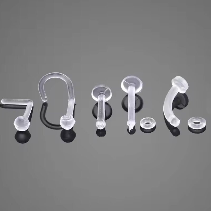 Wholesale Piercing Bioplastic soft clear nose retainer Nose Ring New Style  Retainer Stud Clear Transparent For Women Body Bio Cellulose