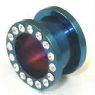Wholesale crystal blue ear plugs body piercing