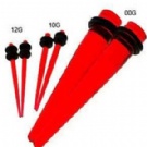 Wholesale red acrylic fake ear plugs