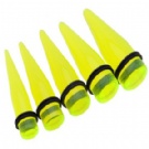 Wholesale yellow acrylic uv ear tapers