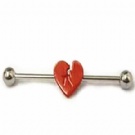 Wholesale heart industrial barbells body jewelry