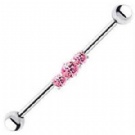 Wholesale crystal industrial barbell earrings