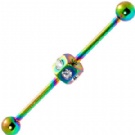 Wholesale crystal dice industrial barbell ring