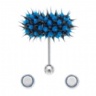 Wholesale blue acrylic vibrating tongue ring