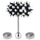 Wholesale black acrylic vibrating tongue ring