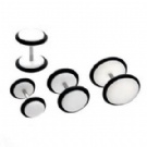 Wholesale white marble fake ear studs