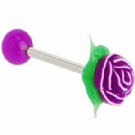 Wholesale unique flower tongue ring