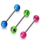 Wholesale uv acrylic tongue rings