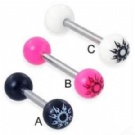 Wholesale new uv acrylic tongue rings