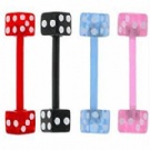 Wholesale uv acrylic dice tongue rings