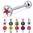 Wholesale logo uv acrylic tongue ring piercing