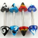 Wholesale 2013 uv acrylic tongue ring piercing