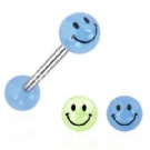 Wholesale smile uv acrylic tongue ring piercing