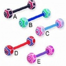 Wholesale new uv acrylic tongue ring jewelry