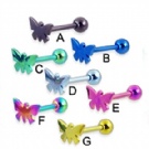 Wholesale steel butterfly tongue ring