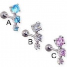 Wholesale unique crystal tongue piercing