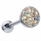 wholesale crytal tongue barbell ring