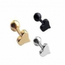 wholesale new heart barbell tongue ring