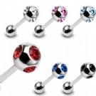 wholesale new crystal tongue ring piercing