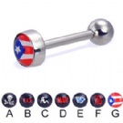 wholesale flat logo tongue ring piercing