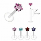 wholesale 2013 star zircon steel  lip ring