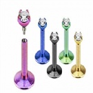 wholesale hot crystal steel lip rings