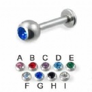 wholesale fashion crystal steel lip rings