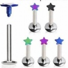 wholesale fashion star steel lip rings