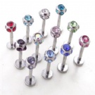 wholesale new crystal lip ring jewelry