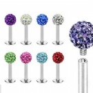 wholesale fashion crystal lip piercing ring