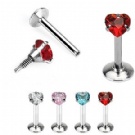 wholesale heart crystal lip piercing ring