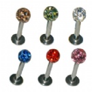 wholesale unique crystal lip piercing ring