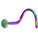 wholesale ranbow plated nose rings
