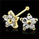 wholesale fashion flower crystal nose studs