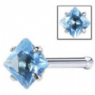 wholesale fashion square zircon nose studs