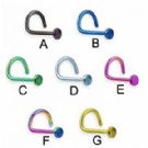 wholesale fashion plated nose studs