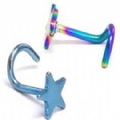 wholesale fashion plated star nose rings