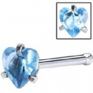 wholesale fashion heart zircon nose studs