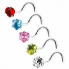 wholesale hot heart nose rings