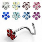 wholesale flower crystal nose rings