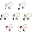 wholesale beautiful star nose rings