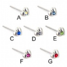 wholesale new heart nose studs