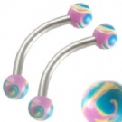 wholesale uv acrylic eyebrow ring