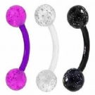 wholesale glitter uv acrylic eyebrow ring