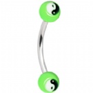 wholesale acrylic yingyang eyebrow barbell ring