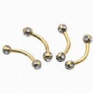 wholesale gold plated crystal eyebrow rings